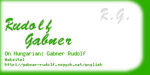 rudolf gabner business card